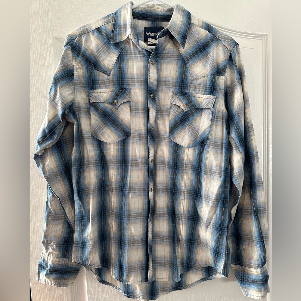Wrangler Plaid Western Shirt